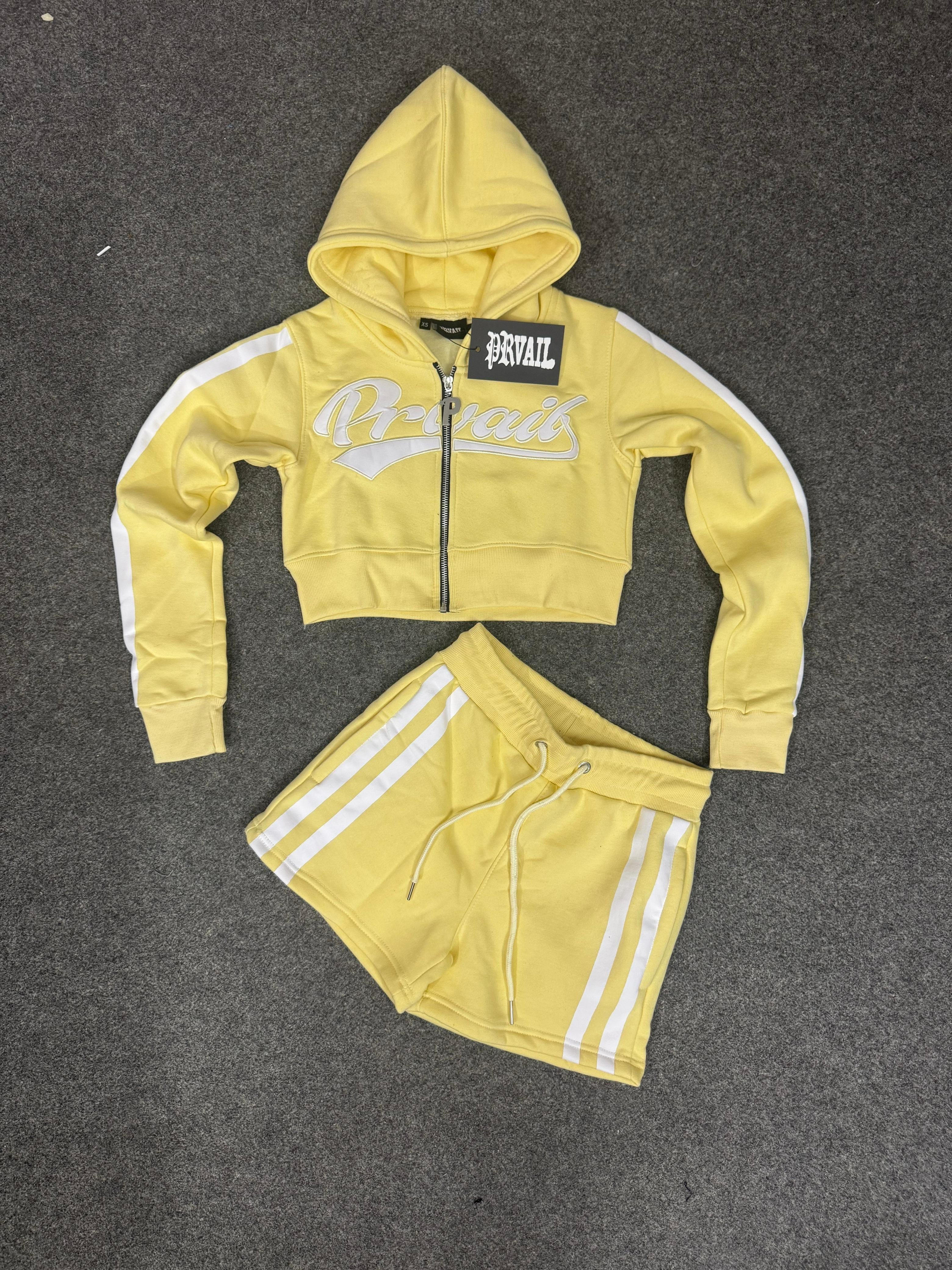 PRVAIL ZIPPED SHORTS SET ‘YELLOW’