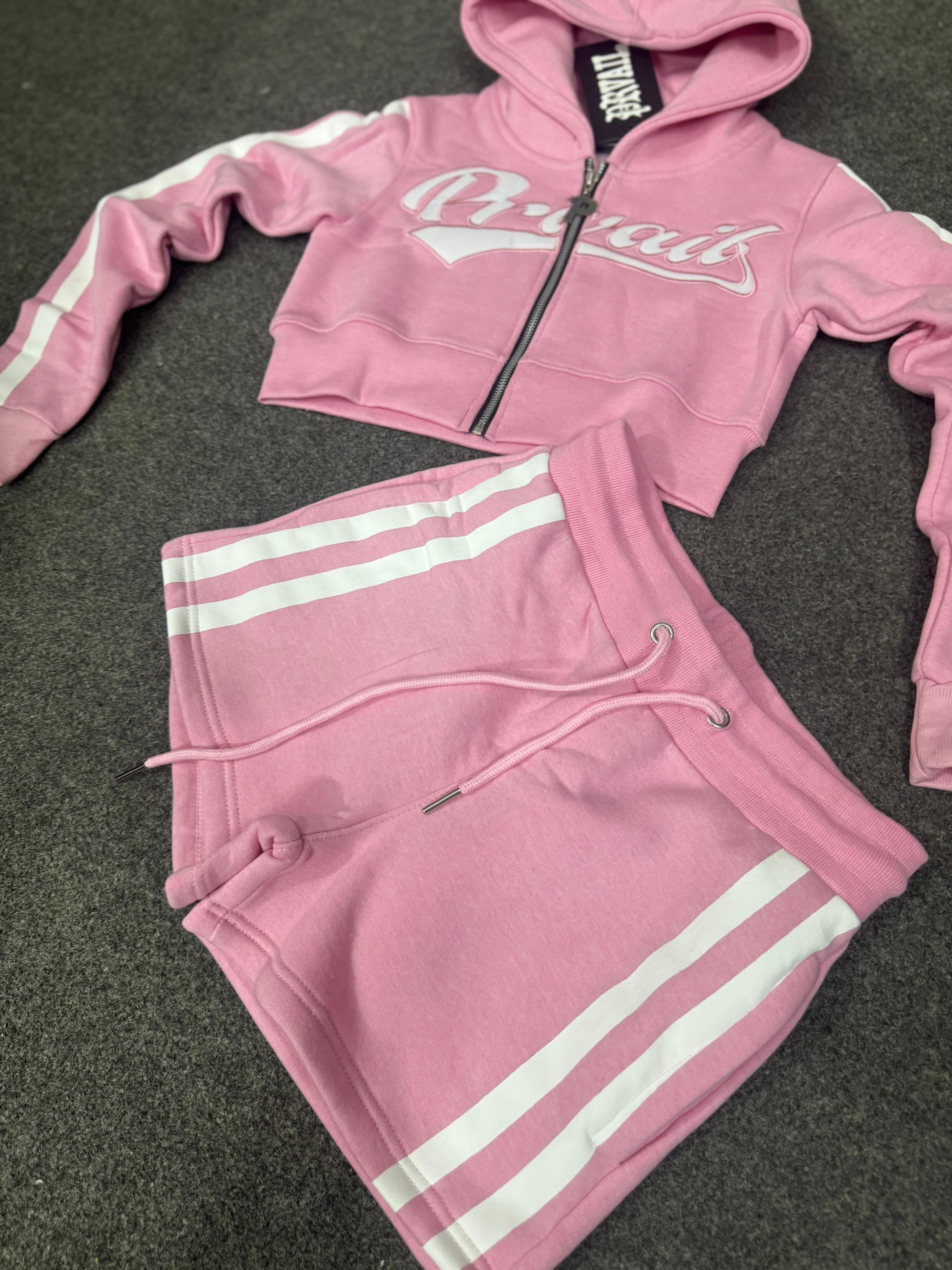 PRVAIL ZIP JACKET AND SHORTS SETS ‘ Pink ‘