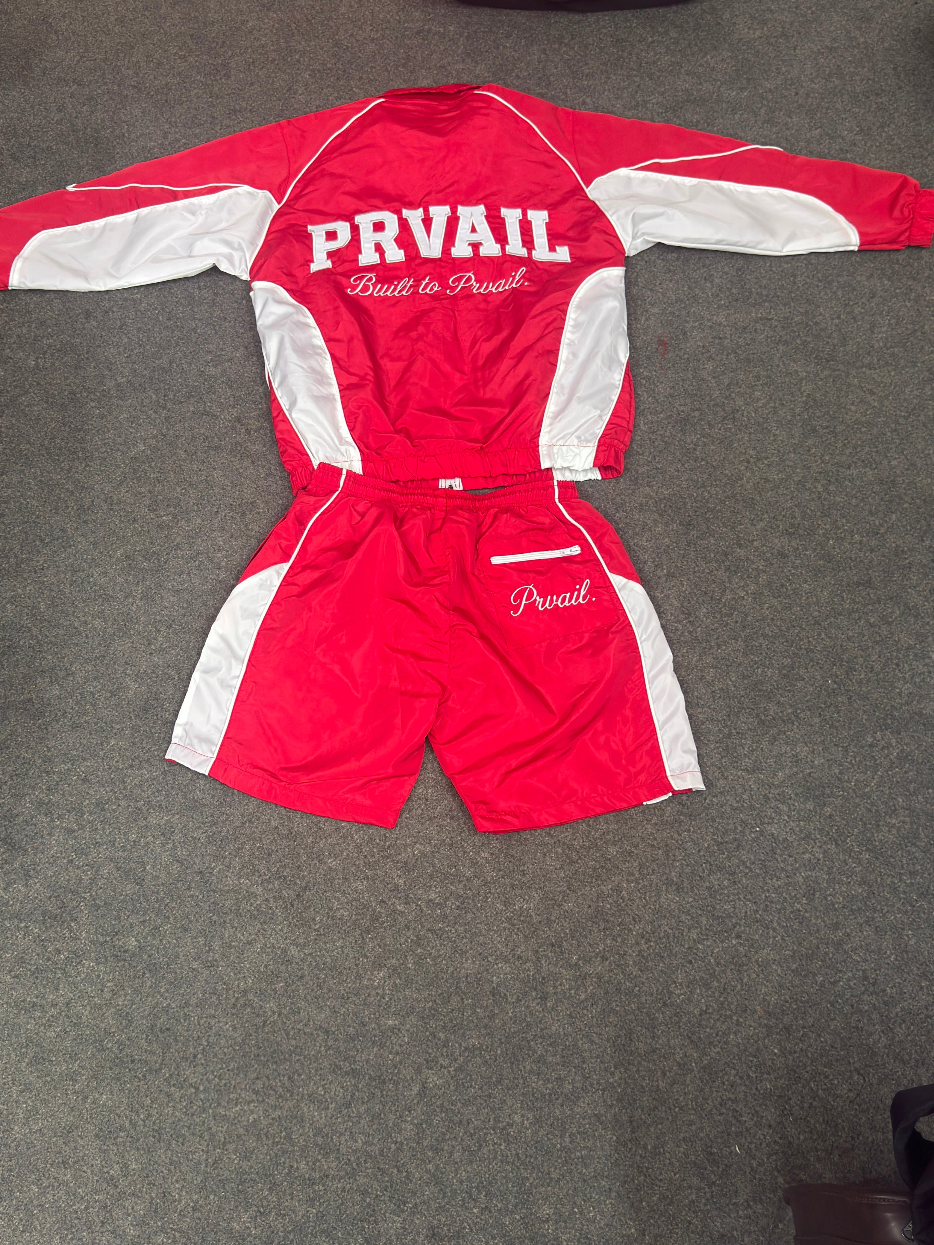 PRVAIL Signature Tracksuit Set – Red&White