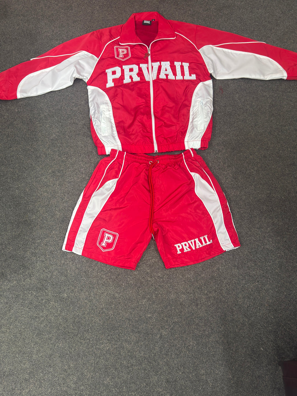 PRVAIL Signature Tracksuit Set – Red&White