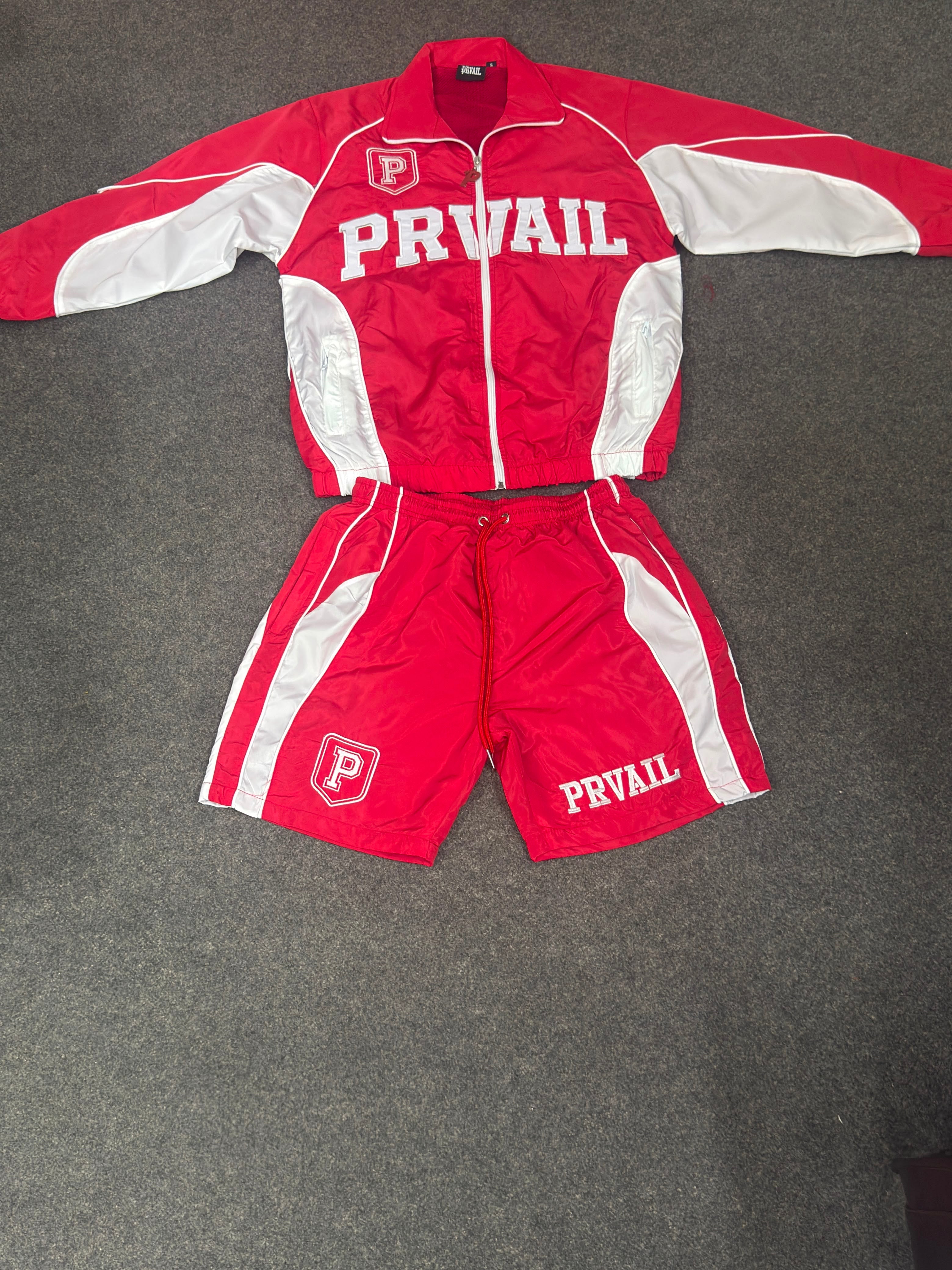PRVAIL Signature Tracksuit Set – Red&White