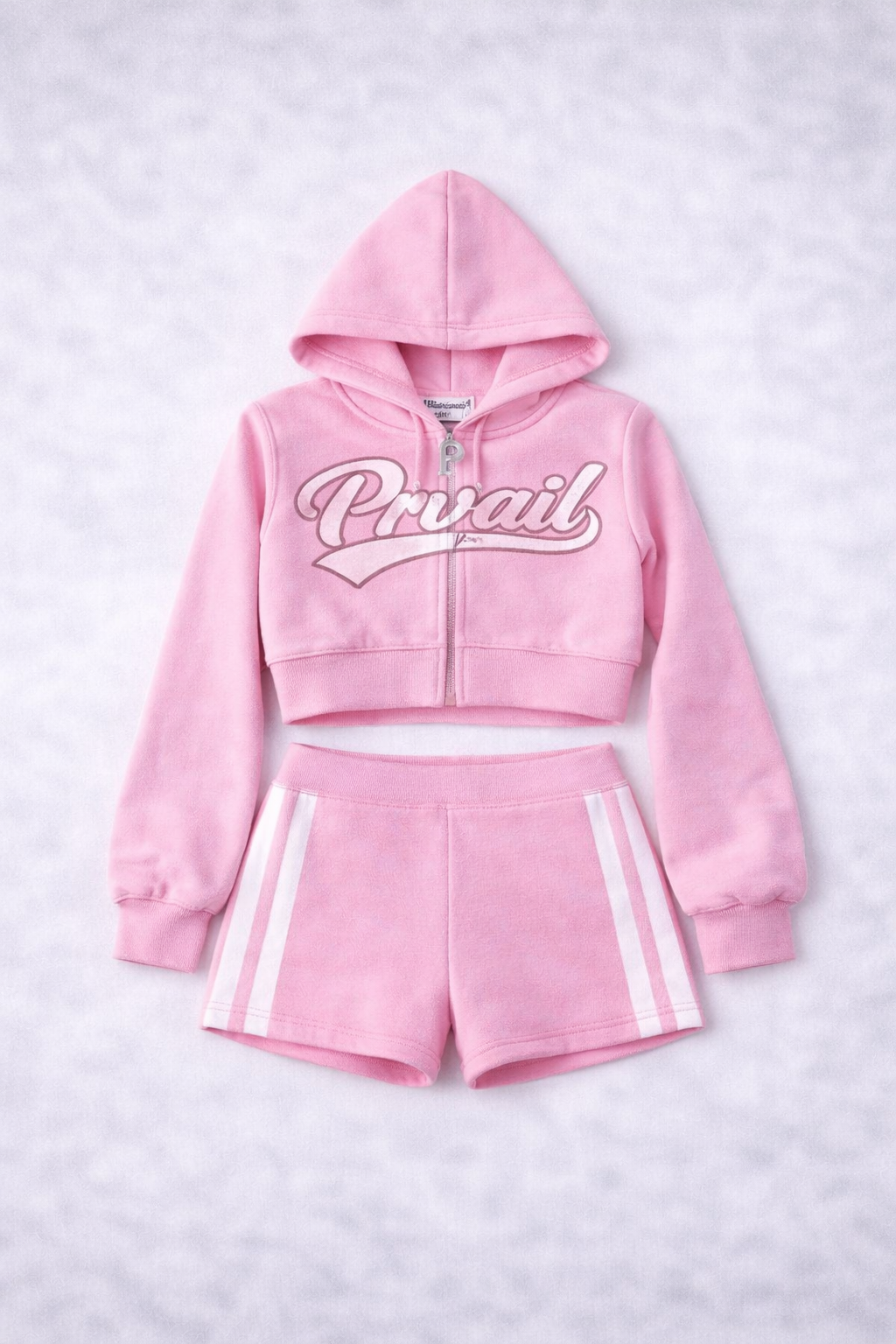 ‘PRESALE’ PRVAIL ZIP JACKET AND SHORTS SETS ‘ Pink ‘